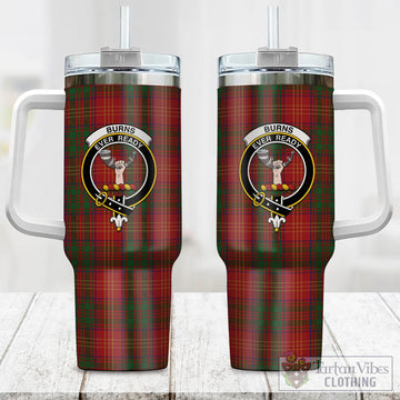 Burns Tartan and Family Crest Tumbler with Handle