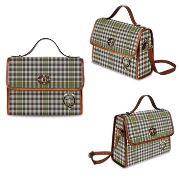 Burns Check Tartan Waterproof Canvas Bag with Family Crest