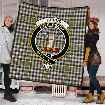 Burns Check Tartan Quilt with Family Crest