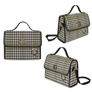 Burns Check Tartan Waterproof Canvas Bag with Family Crest