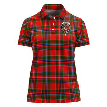 Butter Tartan Polo Shirt with Family Crest For Women