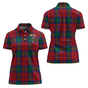 Byres (Byses) Tartan Polo Shirt with Family Crest For Women