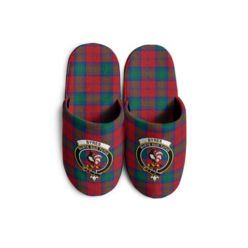 Byres (Byses) Tartan Home Slippers with Family Crest