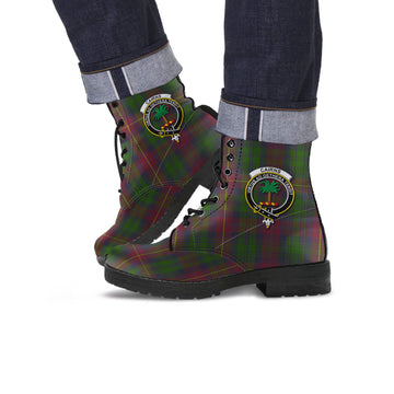 Cairns Tartan Leather Boots with Family Crest