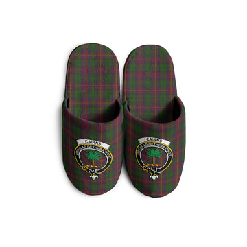 Cairns Tartan Home Slippers with Family Crest