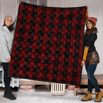 Cameron Black and Red Tartan Quilt