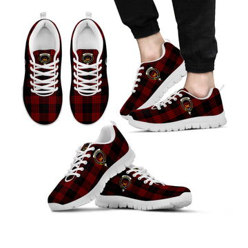 Cameron Black and Red Tartan Sneakers with Family Crest