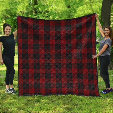 Cameron Black and Red Tartan Quilt