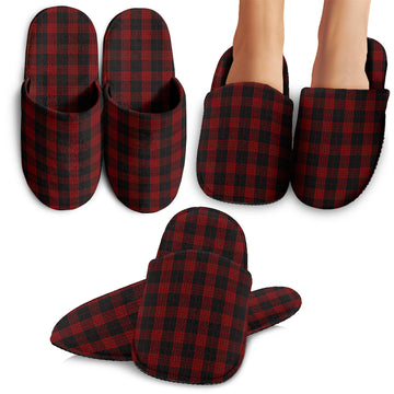 Cameron Black and Red Tartan Home Slippers