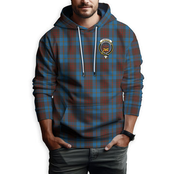 Cameron Hunting Tartan Hoodie with Family Crest