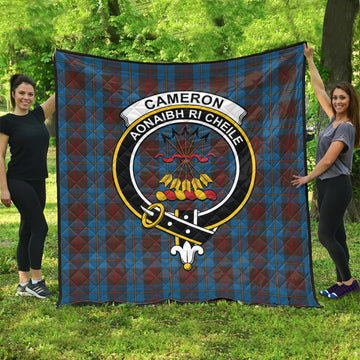 Cameron Hunting Tartan Quilt with Family Crest