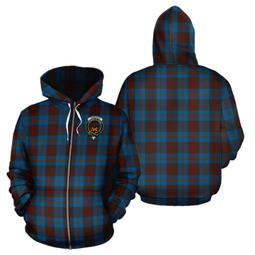 Cameron Hunting Tartan Hoodie with Family Crest