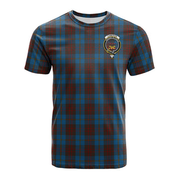 Cameron Hunting Tartan T-Shirt with Family Crest