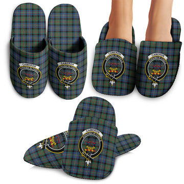 Cameron of Erracht Ancient Tartan Home Slippers with Family Crest