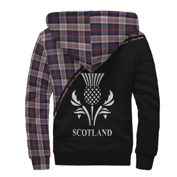 Cameron of Erracht Dress Tartan Sherpa Hoodie with Family Crest Curve Style