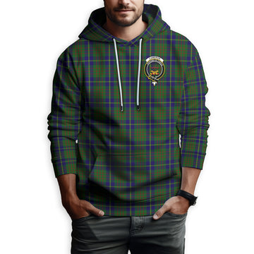 Cameron of Lochiel Hunting Tartan Hoodie with Family Crest