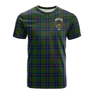Cameron of Lochiel Hunting Tartan T-Shirt with Family Crest