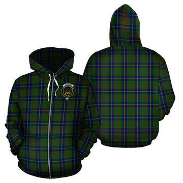 Cameron of Lochiel Hunting Tartan Hoodie with Family Crest
