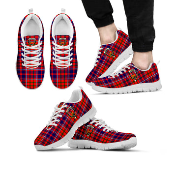 Cameron of Lochiel Modern Tartan Sneakers with Family Crest