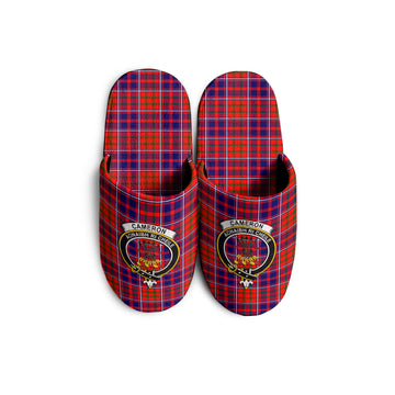 Cameron of Lochiel Modern Tartan Home Slippers with Family Crest
