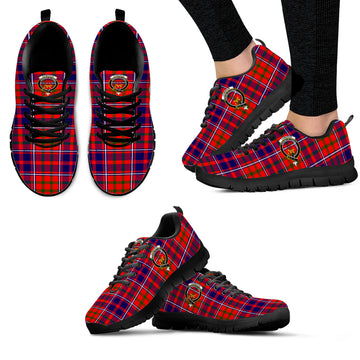 Cameron of Lochiel Modern Tartan Sneakers with Family Crest