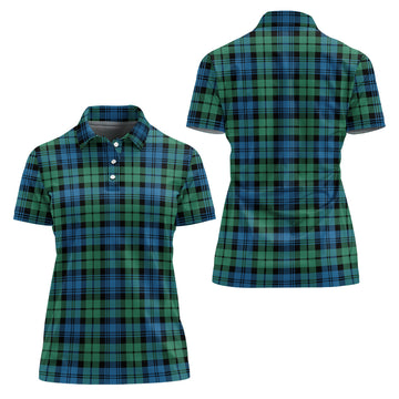 Campbell Ancient #01 Tartan Polo Shirt For Women