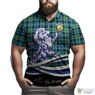 Campbell Ancient 01 Tartan Polo Shirt with Alba Gu Brath Regal Lion Emblem