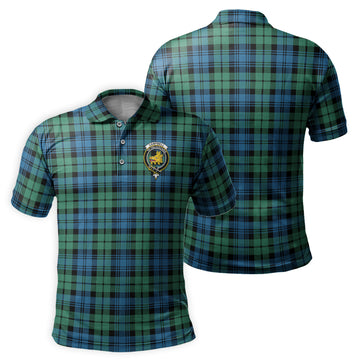 Campbell Ancient 01 Tartan Men's Polo Shirt with Family Crest