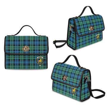 Campbell Ancient 01 Tartan Waterproof Canvas Bag with Family Crest