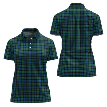 Campbell Ancient #02 Tartan Polo Shirt For Women