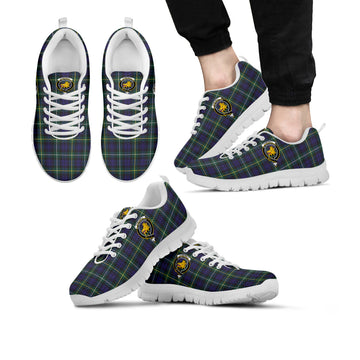 Campbell Argyll Modern Tartan Sneakers with Family Crest