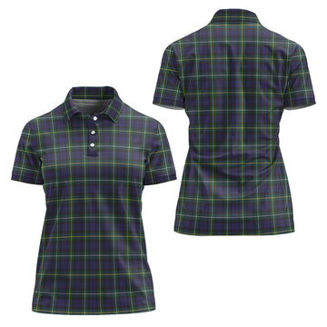 Campbell Argyll Modern Tartan Polo Shirt For Women