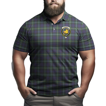 Campbell Argyll Modern Tartan Men's Polo Shirt with Family Crest