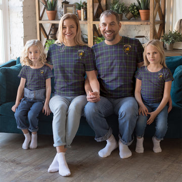 Campbell Argyll Modern Tartan T-Shirt with Family Crest