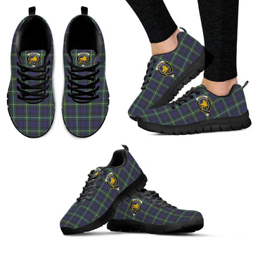 Campbell Argyll Modern Tartan Sneakers with Family Crest