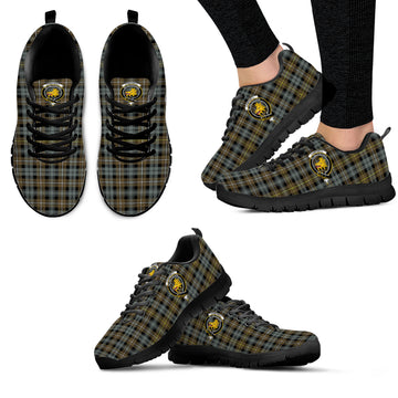 Campbell Argyll Weathered Tartan Sneakers with Family Crest