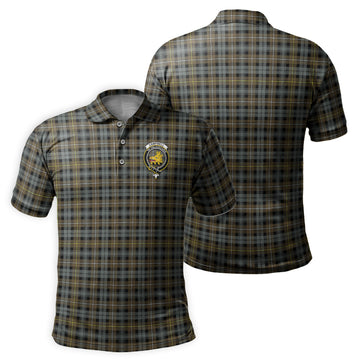 Campbell Argyll Weathered Tartan Men's Polo Shirt with Family Crest