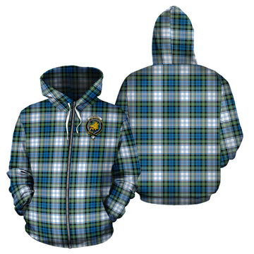 Campbell Dress Ancient Tartan Hoodie with Family Crest