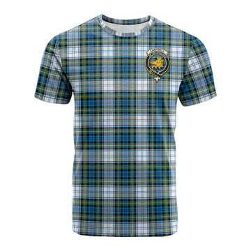 Campbell Dress Ancient Tartan T-Shirt with Family Crest