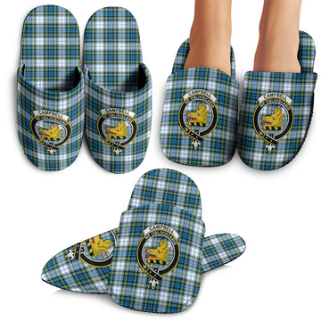 Campbell Dress Ancient Tartan Home Slippers with Family Crest