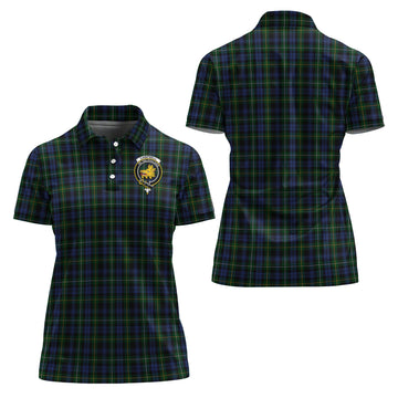Campbell of Argyll #01 Tartan Polo Shirt with Family Crest For Women