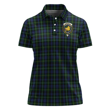 Campbell of Argyll #01 Tartan Polo Shirt with Family Crest For Women