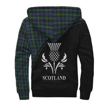Campbell of Argyll #01 Tartan Sherpa Hoodie with Family Crest Curve Style