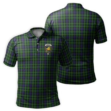 Campbell of Breadalbane Tartan Men's Polo Shirt with Family Crest
