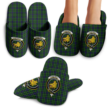 Campbell of Breadalbane Tartan Home Slippers with Family Crest