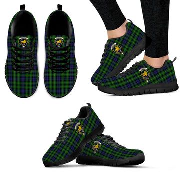 Campbell of Breadalbane Tartan Sneakers with Family Crest