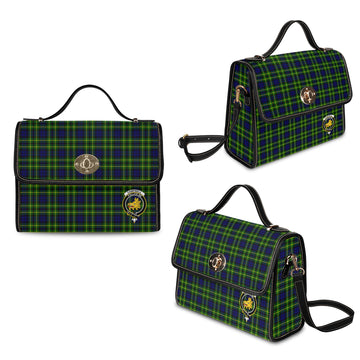 Campbell of Breadalbane Modern Tartan Waterproof Canvas Bag with Family Crest