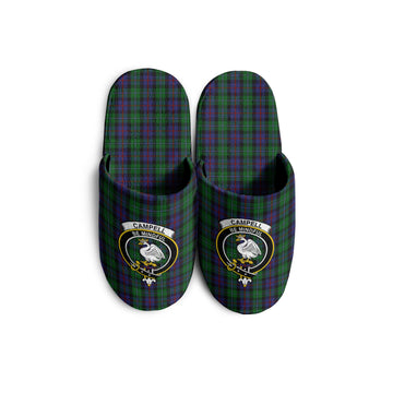 Campbell of Cawdor Tartan Home Slippers with Family Crest