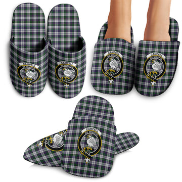 Campbell of Cawdor Dress Tartan Home Slippers with Family Crest
