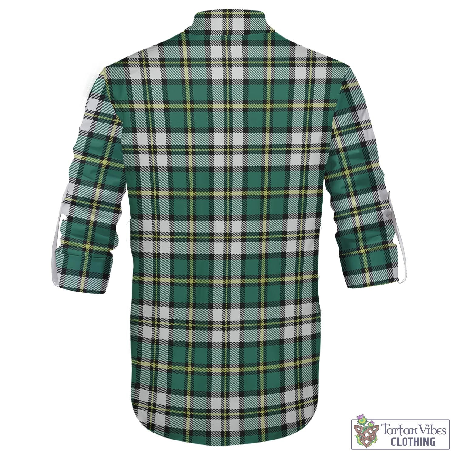 Tartan Vibes Clothing Cape Breton Island Canada Tartan Men's Scottish Traditional Jacobite Ghillie Kilt Shirt